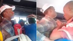 Angry passengers nearly eject a mna off a matatu
