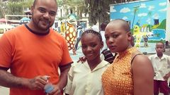 Paula Kajala with her parents Frida Kajala and P Funk Majani