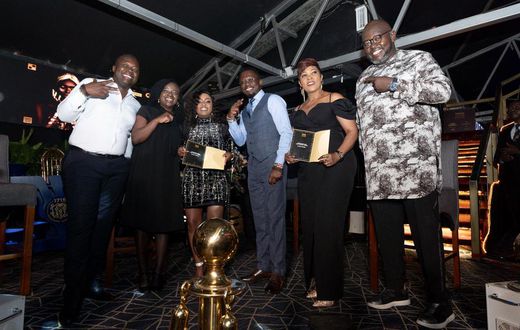 CS Ababu Namwamba with Trace MD Danny Mucira, Pernod Ricard EA Marketing Manager and the 2 nominees Nadia & Janet Otieno
