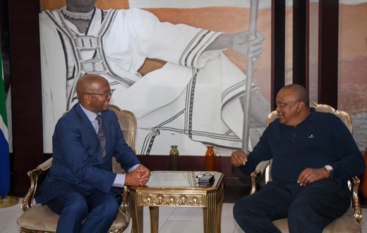 Former President Uhuru Kenyatta when he arrived in South Africa