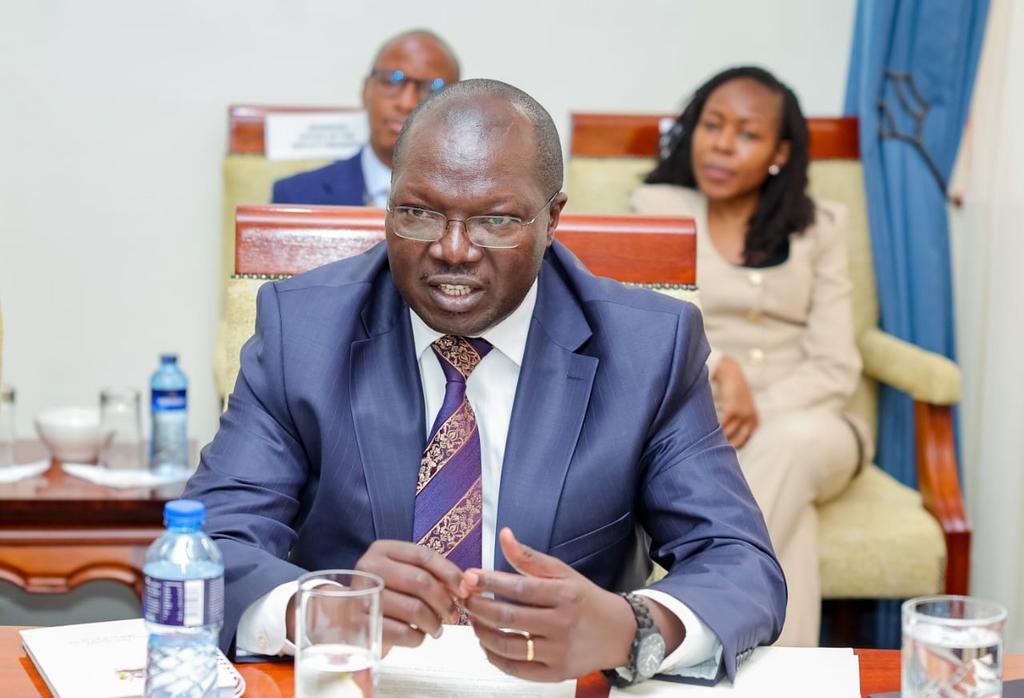 CS Simon Chelgui during a meeting of delegation from Colombia-members of the National Federation of Coffee Growers of Colombia in Nairobi on February 29, 2024