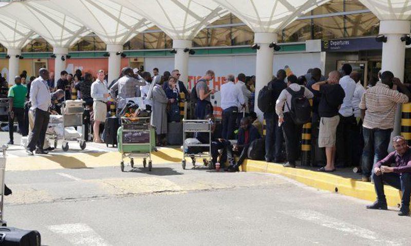 File image of travellers at JKIA