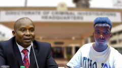 A collage of Interior CS Kithure Kindiki and Jeff Mwathi