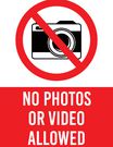 Photography not allowed sign