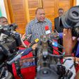 Uhuru Kenyatta addresses members of the fourth estate at the State House in Bujumbura, Burundi on May 6, 2023