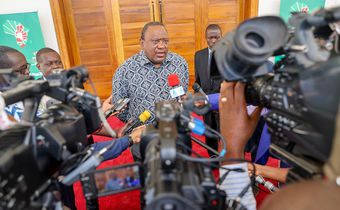 Uhuru Kenyatta addresses members of the fourth estate at the State House in Bujumbura, Burundi on May 6, 2023