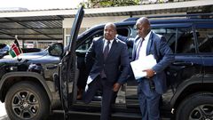 Interior CS Kithure Kindiki arrives in Parliament to appear before the National Assembly and Senate Committees on National Security, Defence and Foreign Relation on November 9, 2023
