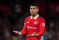 Manchester United's Casemiro reacts during the Premier League match at Old Trafford on October 30, 2022.