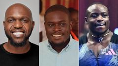 Larry Madowo, Johnson Sakaja and Ferdinand Omanyala