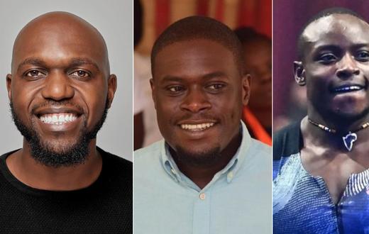 Larry Madowo, Johnson Sakaja and Ferdinand Omanyala