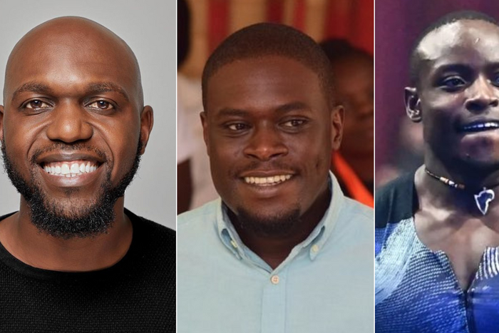 Larry Madowo, Johnson Sakaja and Ferdinand Omanyala
