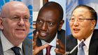Permanent Representative of Russia to the United Nations Vassily Nebenzia, President William Ruto and Permanent Representative of China to the United Nations Zhang Jun