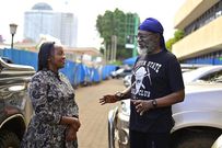 Proffessor George Wajackoyah with Justina Wamae