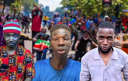 Anti-finance bill protest reactions from other African content creators from left Nigerian, South Sudanese and Ugandan