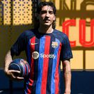Barcelona unveils Hector Bellerin on September 6, 2022.