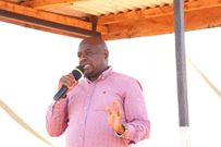 Kilome MP Thaddeus Nzambia speaking during a past event