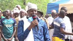 Ndindi Nyoro speaking at an event in Tana River County on January 26, 2024