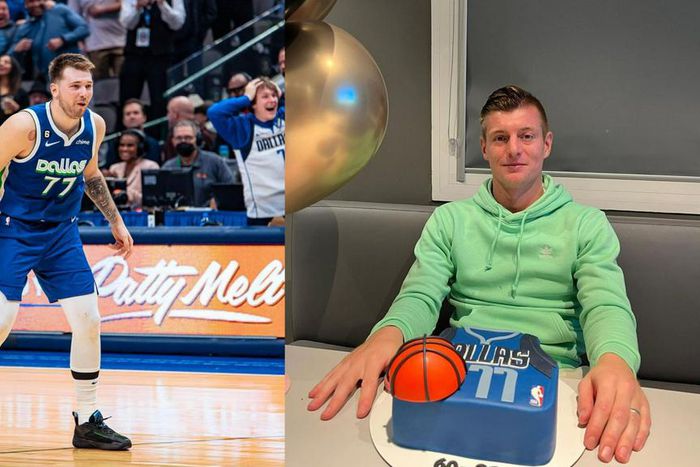 Toni Kroos celebrated his birthday in a unique style with a cake of Luka Doncic.