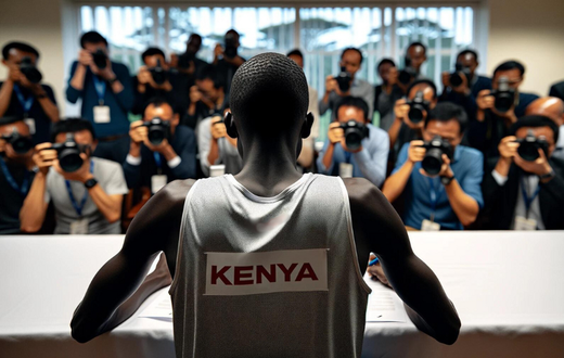 An AI generated image of an athlete signing a contract