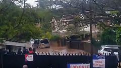 Elite Court along Ole Dume Road in Kilimani which was affected by floods with evacuation efforts going on as of Sunday, April 21, 2024 morning