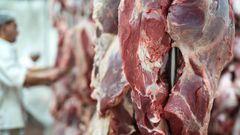 Fresh red meat in a butchery