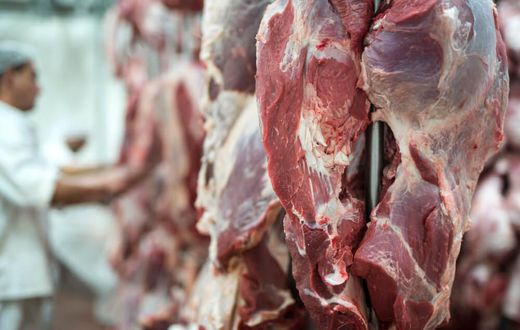 Fresh red meat in a butchery