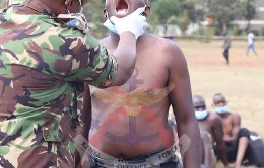 Ongoing KDF recruitment [Image: Kenya Defence Forces]