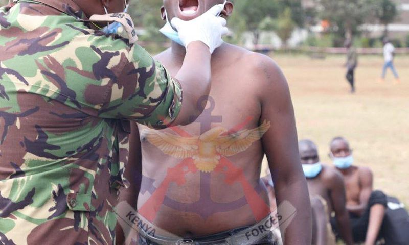 Ongoing KDF recruitment [Image: Kenya Defence Forces]