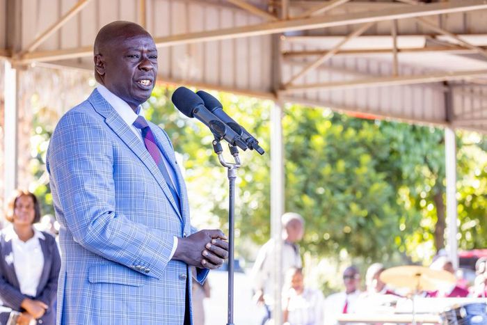 DP Gachagua speaking at Kapsabet High School on March 17, 2024