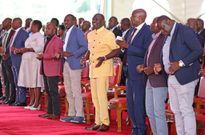 President William Ruto and a host of other leaders in Kisii during an interdenominational prayer service on Sunday, August 20, 2023