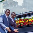 President William Ruto and Deputy President Rigathi Gachagua during the 61st Madaraka Day celebrations at the Masinde Muliro Stadium on June 1, 2024