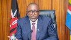 Agriculture CS Mithika Linturi chairs a meeting in his office