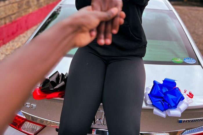 Food Content creator Sue Owino unveils her first car, a gift from her husband
