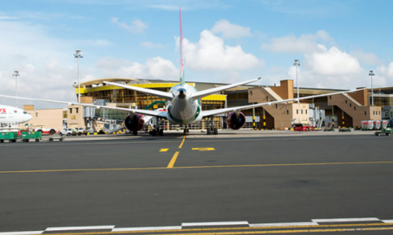 A plane at JKIA