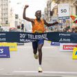 Titus Kipruto breasts the tape to win the 2022 Milano Marathon