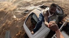 James Rufus Kinyua who was rescued from raging floods in Galana Kulalu on May 3, 2023