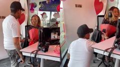 Prezzo when he 'proposed' to Azeezah Hashim at NRG Radio studio