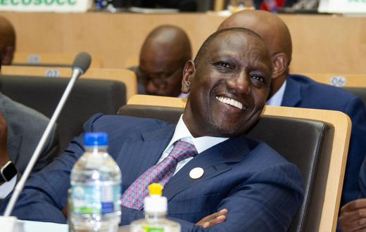President William Ruto at the 36th Ordinary Session of the Assembly of Heads of State and Government of the African Union in February 2023