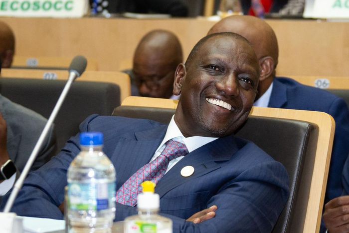 President William Ruto at the 36th Ordinary Session of the Assembly of Heads of State and Government of the African Union in February 2023