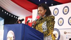 Nakuru Senator Tabitha Karanja at a Senate event