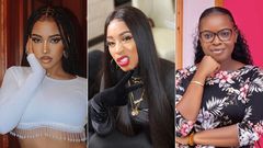 From left: Tanasha Donna, Diana Marua and Yvette Obura