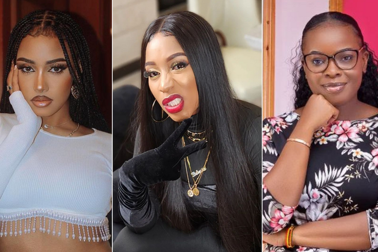 From left: Tanasha Donna, Diana Marua and Yvette Obura