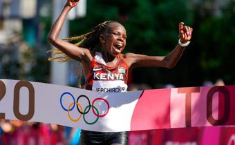 Peres Chepchirchir finishes first at the 2020 Olympics Marathon