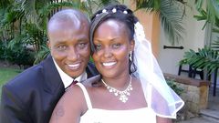 A throwback photo of MP Charity Kathambi and her husband David Chepkwony during their church wedding