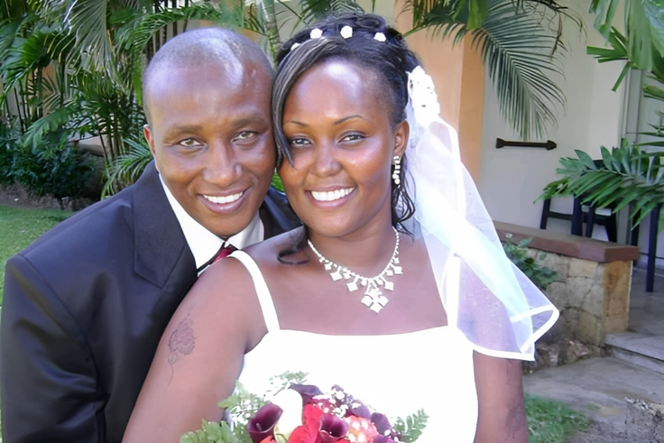 A throwback photo of MP Charity Kathambi and her husband David Chepkwony during their church wedding
