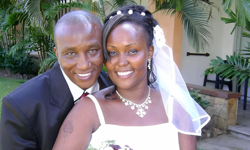 A throwback photo of MP Charity Kathambi and her husband David Chepkwony during their church wedding