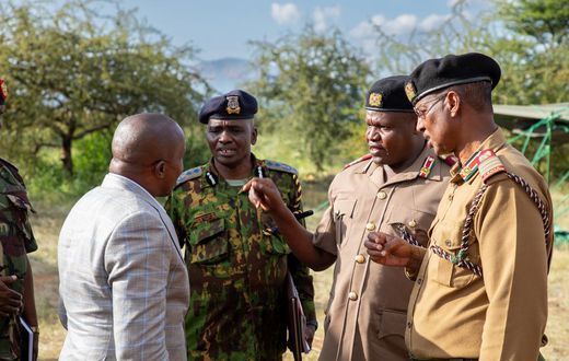 Interior CS Kithure Kinidiki in a meeting with security chiefs