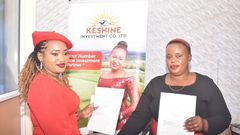 Priscilla Gakuru 'Wa Imani' with Keshine Investment Director Keziah Njuguna