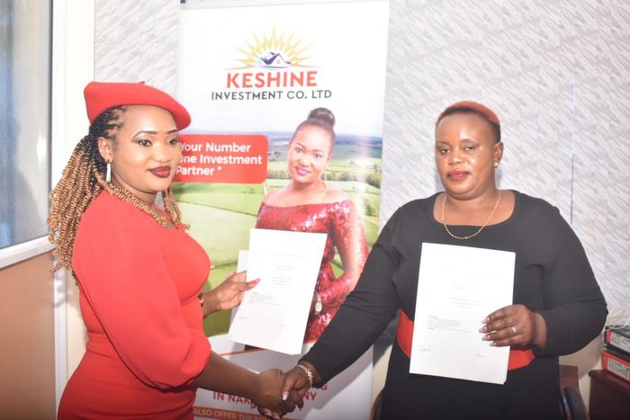Priscilla Gakuru 'Wa Imani' with Keshine Investment Director Keziah Njuguna