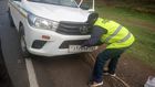 A Kakamega County vehicle found operating without an inspection certificate